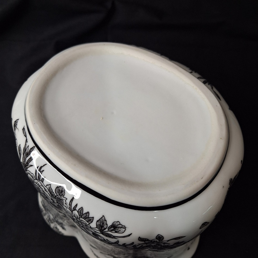 Early 1900's English Victorian Toile Transferware Jardiniere Garden Planter - Picture 12 of 13